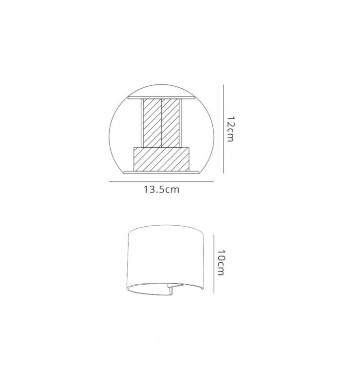 LED Up & Downward Lighting Wall Light 2x3W, 3000K, Anthracite, 410lm, IP54 - 2