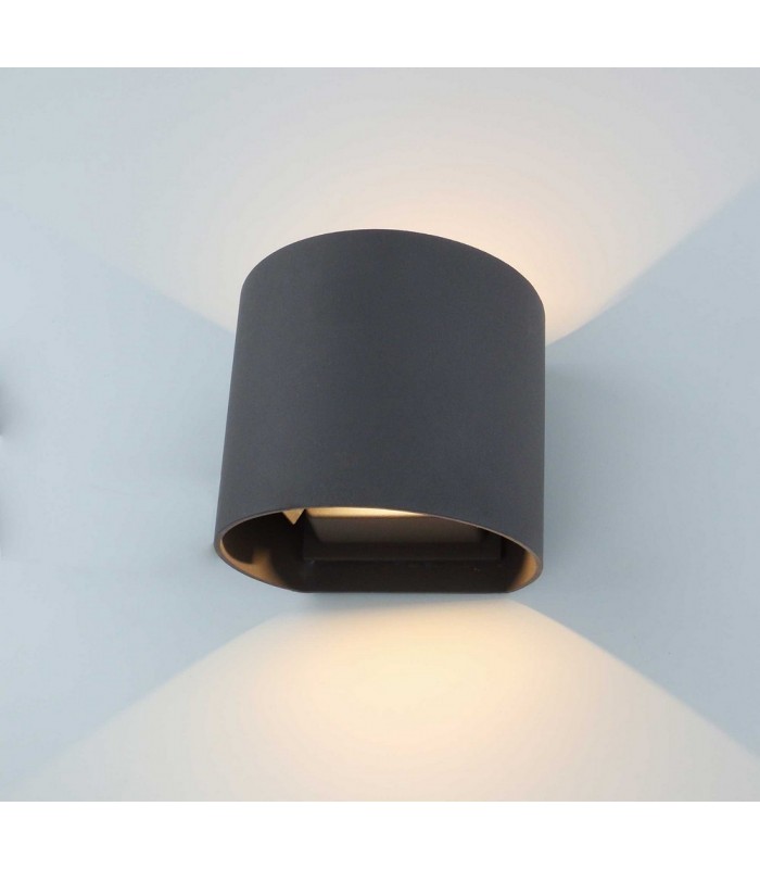 LED Up & Downward Lighting Wall Light 2x3W, 3000K, Anthracite, 410lm, IP54 - 3
