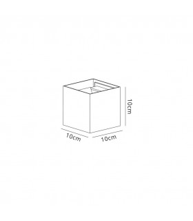 LED Up & Downward Lighting Wall Light 2x3W, 3000K Sand White, 410lm, IP54 - 2