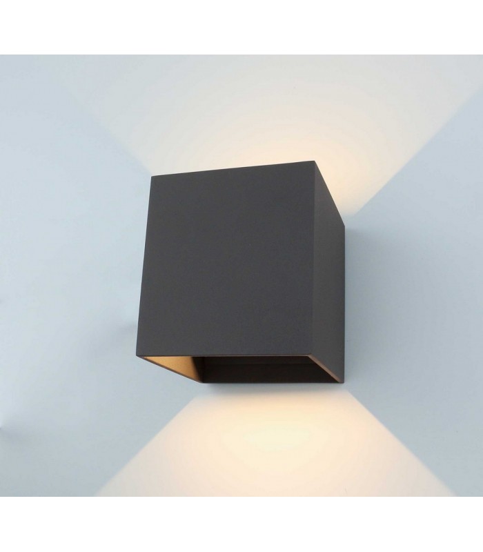 LED Up & Downward Lighting Wall Light 2x3W, 3000K Anthracite, 410lm, IP54 - 3