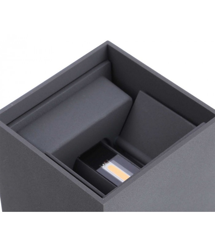 LED Up & Downward Lighting Wall Light 2x3W, 3000K Anthracite, 410lm, IP54 - 6