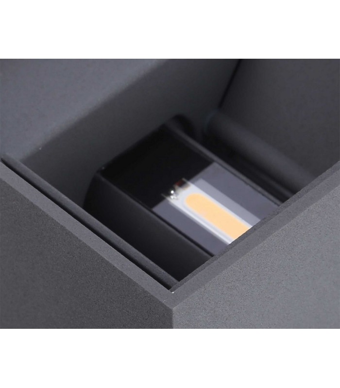 LED Up & Downward Lighting Wall Light 2x3W, 3000K Anthracite, 410lm, IP54 - 7
