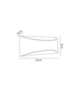 LED Up & Downward Lighting Wall Light 6W, 3000K, Sand White, 375lm, IP54 - 2