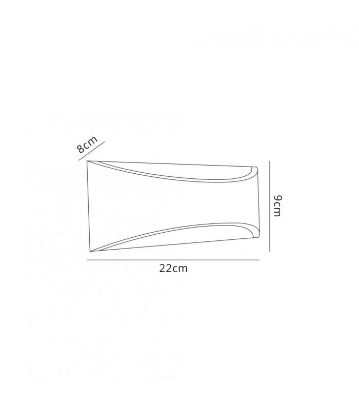 LED Up & Downward Lighting Wall Light 6W, 3000K, Anthracite, 375lm, IP54 - 2