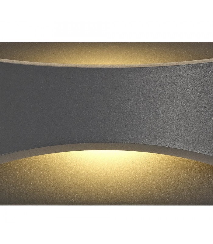 LED Up & Downward Lighting Wall Light 6W, 3000K, Anthracite, 375lm, IP54 - 6