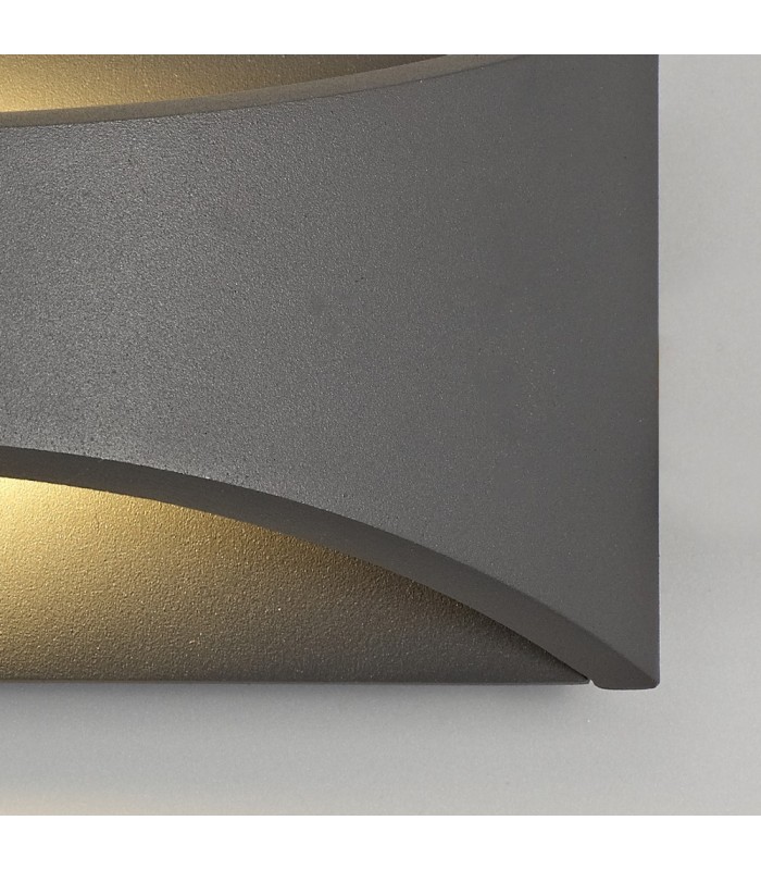 LED Up & Downward Lighting Wall Light 6W, 3000K, Anthracite, 375lm, IP54 - 11