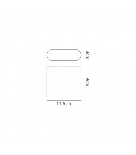 LED Up & Downward Lighting Small Wall Light 2x3W, 3000K, 350lm, Sand White, IP54 - 2