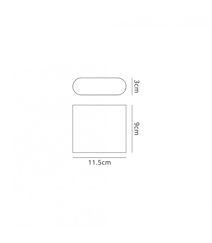 LED Up & Downward Lighting Small Wall Light 2x3W, 3000K, 350lm, Anthracite, IP54 - 2