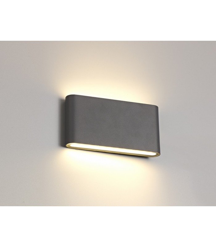 LED Up & Downward Lighting Large Wall Light 2x6W, 3000K, 452lm, Anthracite, IP54 - 3