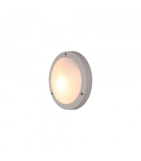 Plain Bulkhead Wall Lamp, 1 Light E27, Sand White, IP54 - 1