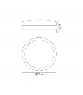 Plain Bulkhead Wall Lamp, 1 Light E27, Sand White, IP54 - 2