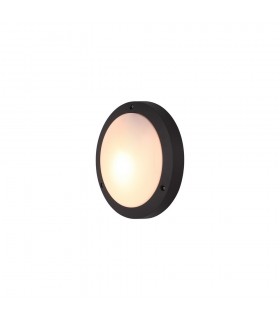 Plain Bulkhead Wall Lamp, 1 Light E27, Anthracite, IP54 - 1