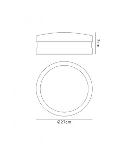 Plain Bulkhead Wall Lamp, 1 Light E27, Anthracite, IP54 - 2