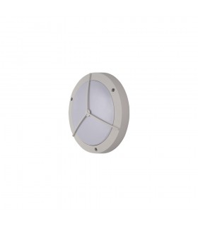 Framed Bulkhead Wall Lamp, 1 Light E27, Sand White, IP54 - 1
