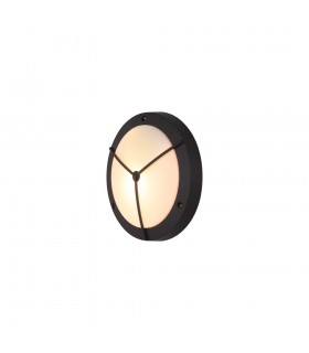 Framed Bulkhead Wall Lamp, 1 Light E27, Anthracite, IP54 - 1