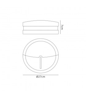 Eyelid Bulkhead Wall Lamp, 1 Light E27, Anthracite, IP54 - 2