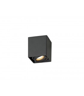 Surface Mounted Adjustable Rectangular Spotlight, 1 Light GU10, Sand Black - 1