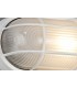 Oval Wall, Ceiling Bulkhead Lamp 1 Light E27, IP44, White, Glass - 6