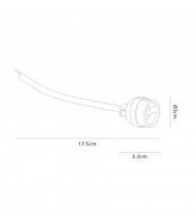 GU10 17.5cm Lampholder - 2