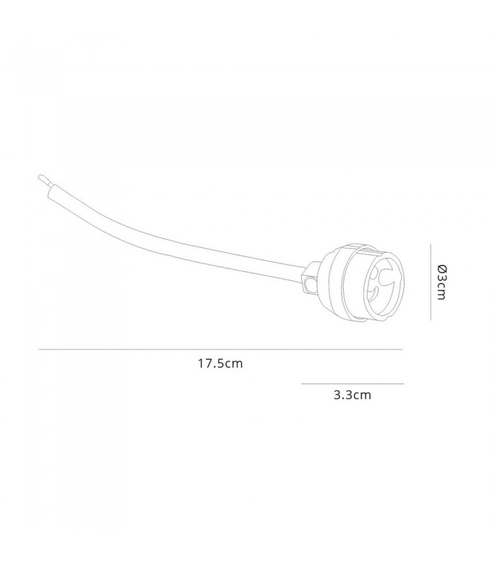 GU10 17.5cm Lampholder - 2