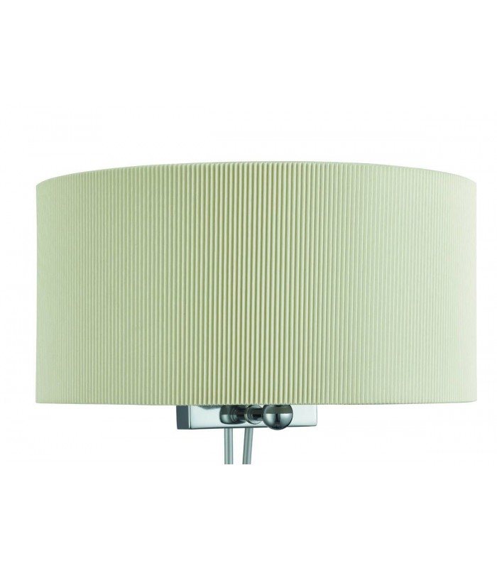 2 Light Indoor Wall Light Chrome, Glass Diffuser And Cream Shade, E14 - 1