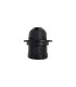 E27 Black Continental Lampholder With Shade Ring - 1