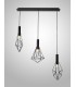 Linear Ceiling Cluster Pendant 3 Light E27 Black - 3