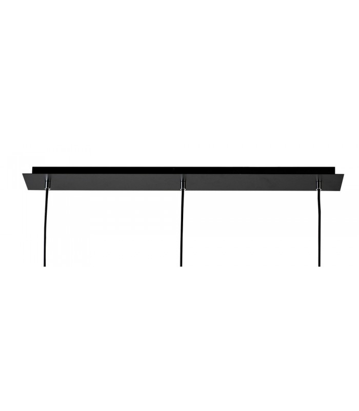Linear Ceiling Cluster Pendant 3 Light E27 Black - 5