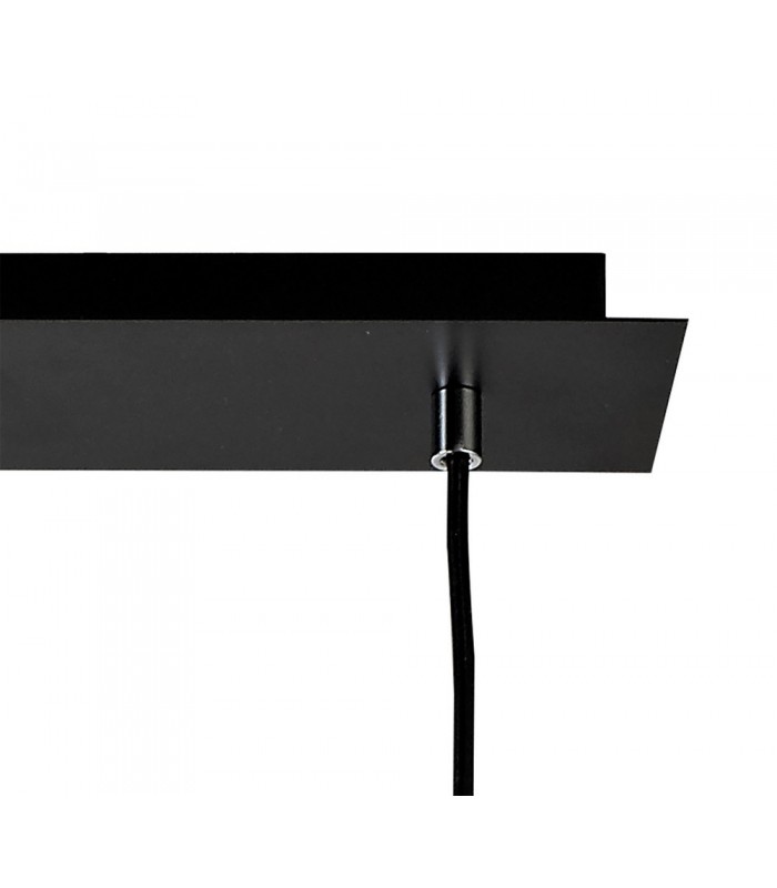 Linear Ceiling Cluster Pendant 3 Light E27 Black - 6