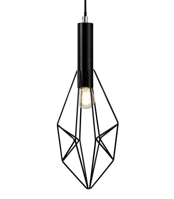 Linear Ceiling Cluster Pendant 3 Light E27 Black - 7