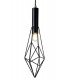Linear Ceiling Cluster Pendant 3 Light E27 Black - 9