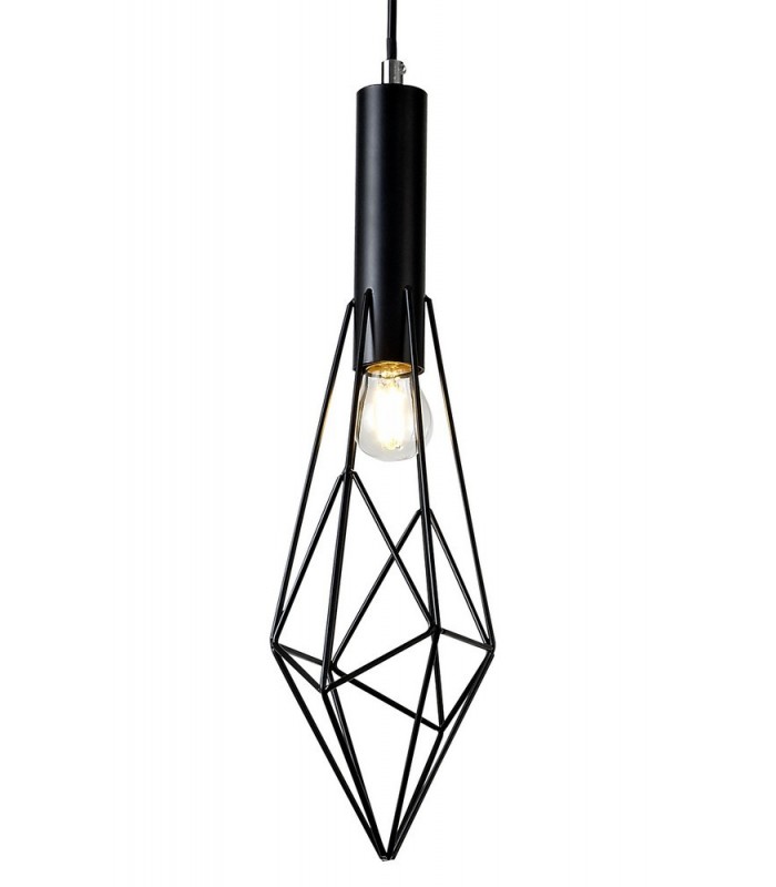 Linear Ceiling Cluster Pendant 3 Light E27 Black - 9