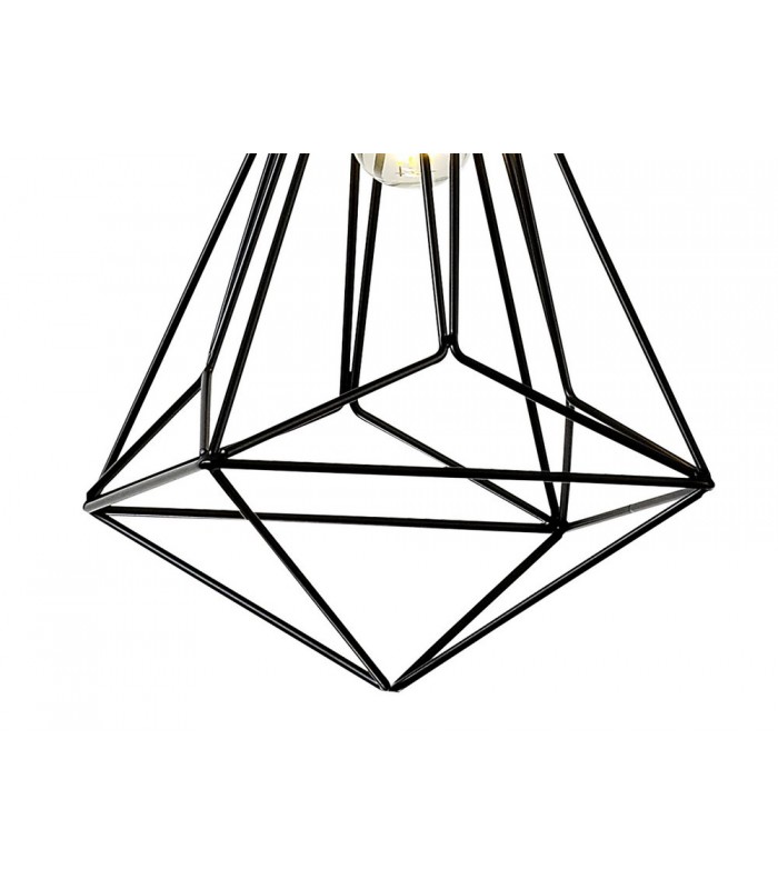 Linear Ceiling Cluster Pendant 3 Light E27 Black - 11