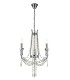Ceiling Chandelier Pendant 3 Light E14 Polished Chrome, Crystal - 1