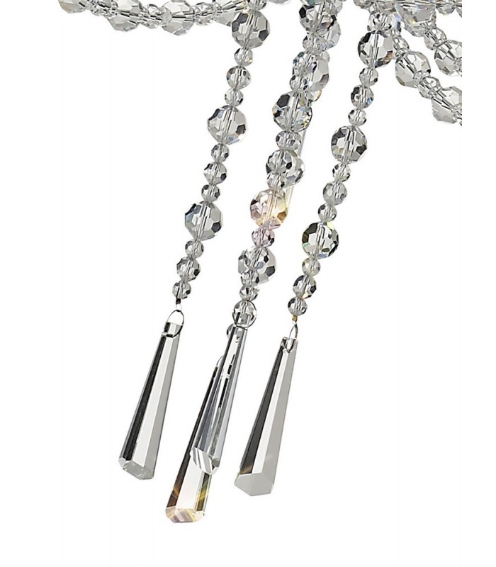Ceiling Chandelier Pendant 3 Light E14 Polished Chrome, Crystal - 8