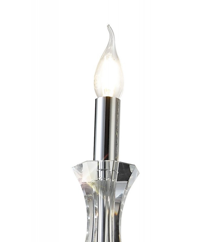 Ceiling Chandelier Pendant 3 Light E14 Polished Chrome, Crystal - 11