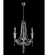Ceiling Chandelier Pendant 3 Light E14 Polished Chrome, Crystal - 12