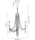 Ceiling Chandelier Pendant 6 Light E14 Polished Chrome, Crystal - 2