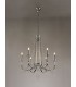 Ceiling Chandelier Pendant 6 Light E14 Polished Chrome, Crystal - 3