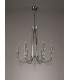 Ceiling Chandelier Pendant 6 Light E14 Polished Chrome, Crystal - 11