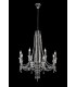 Ceiling Chandelier Pendant 8 Light E14 Polished Chrome, Crystal - 3