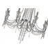 Ceiling Chandelier Pendant 8 Light E14 Polished Chrome, Crystal - 7