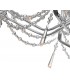 Ceiling Chandelier Pendant 8 Light E14 Polished Chrome, Crystal - 9