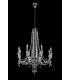 Ceiling Chandelier Pendant 8 Light E14 Polished Chrome, Crystal - 12