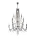3 Tier Ceiling Chandelier Pendant E14 Polished Chrome, Crystal - 1