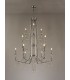 3 Tier Ceiling Chandelier Pendant E14 Polished Chrome, Crystal - 3