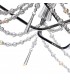 3 Tier Ceiling Chandelier Pendant E14 Polished Chrome, Crystal - 8