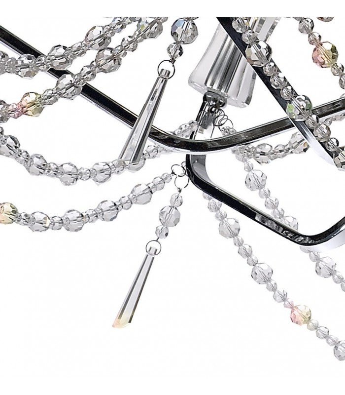 3 Tier Ceiling Chandelier Pendant E14 Polished Chrome, Crystal - 8