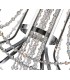 3 Tier Ceiling Chandelier Pendant E14 Polished Chrome, Crystal - 9