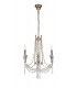 Ceiling Chandelier Pendant 3 Light E14 French Gold, Crystal - 1